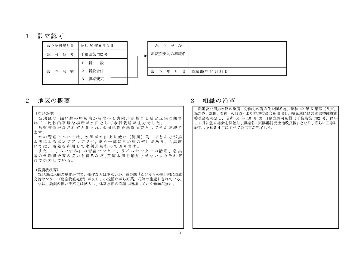 1.夷隅郡総元土地改良区の概要